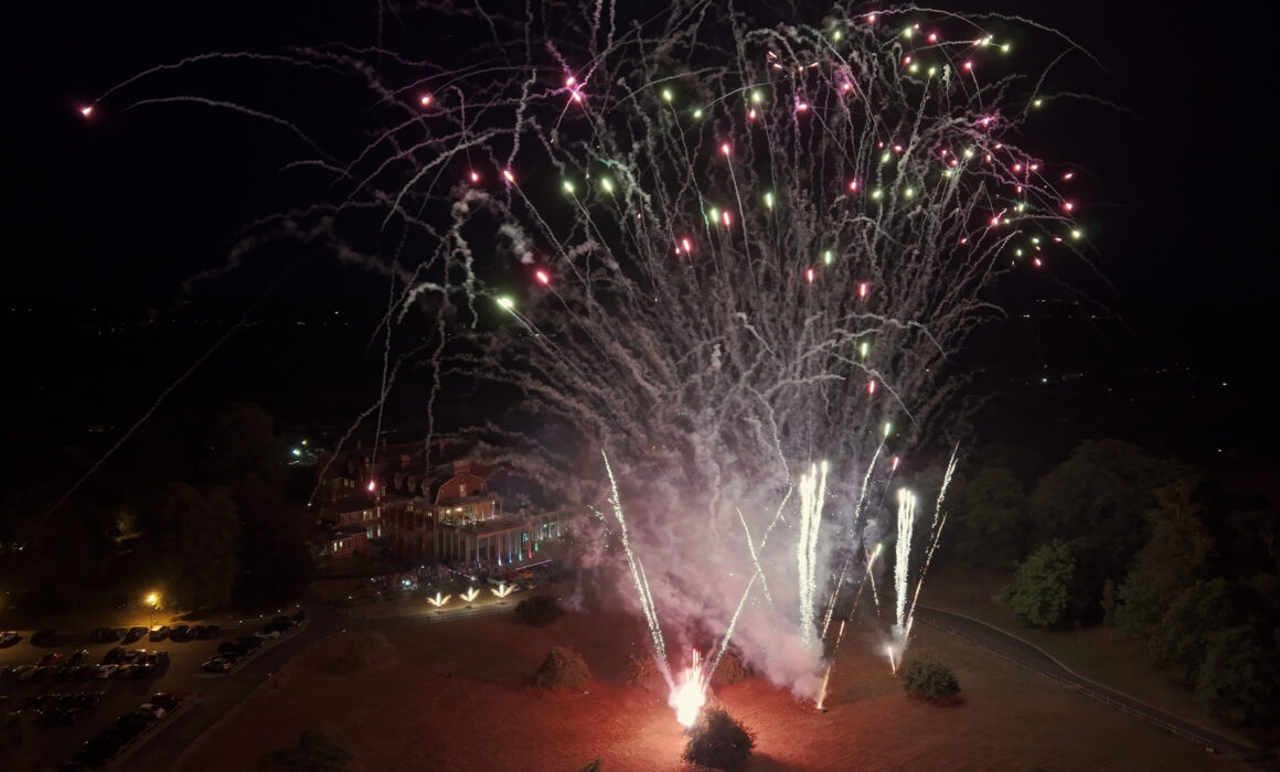 Stanbrook Abbey Hotel Quiet Wedding Fireworks by QuietWorks the Quiet Firework Display Specialists