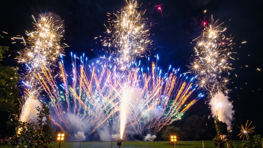 Incredible Low Noise Wedding Fireworks at Middleton Lodge