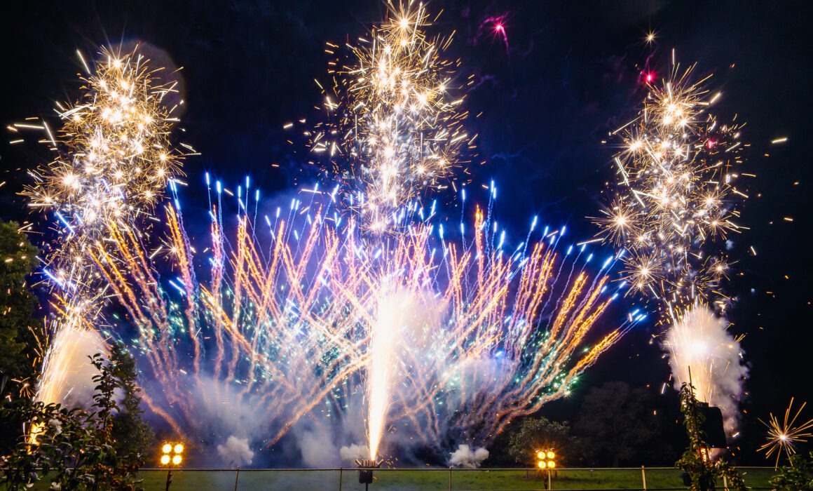 Incredible Low Noise Wedding Fireworks at Middleton Lodge